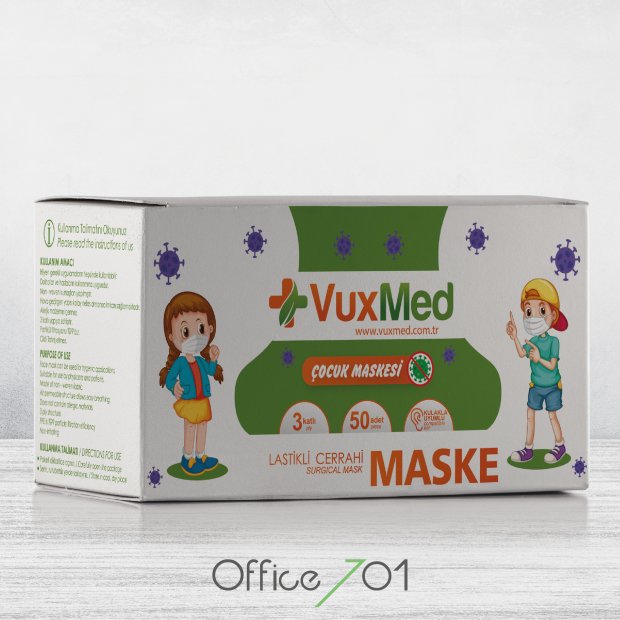 35 Web Tasarım İzmir | Vuxmed Çocuk Maske Ambalaj Tasarımı 